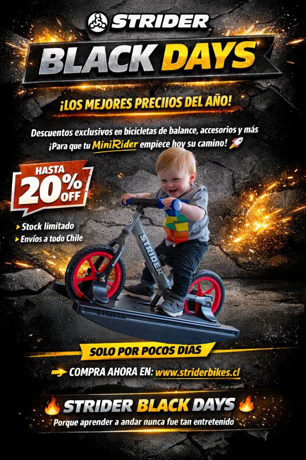 ¡¡NO TE PIERDAS LOS STRIDER BALCK DAYS HASTA EL 12 DE ABRIL!! DESDE LOS 6 MESES.