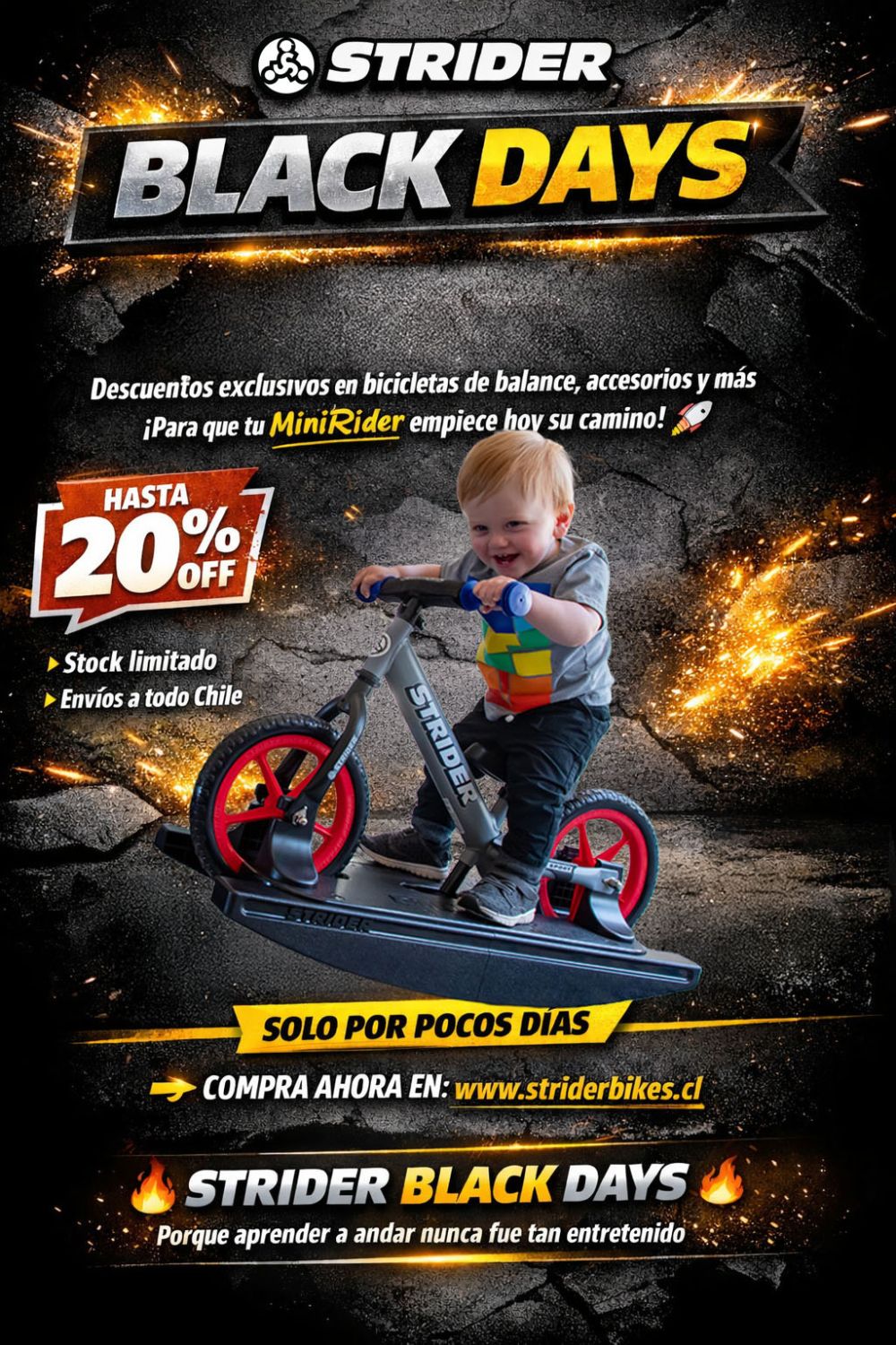 ¡¡NO TE PIERDAS LOS STRIDER BALCK DAYS HASTA EL 12 DE ABRIL!! DESDE LOS 6 MESES.