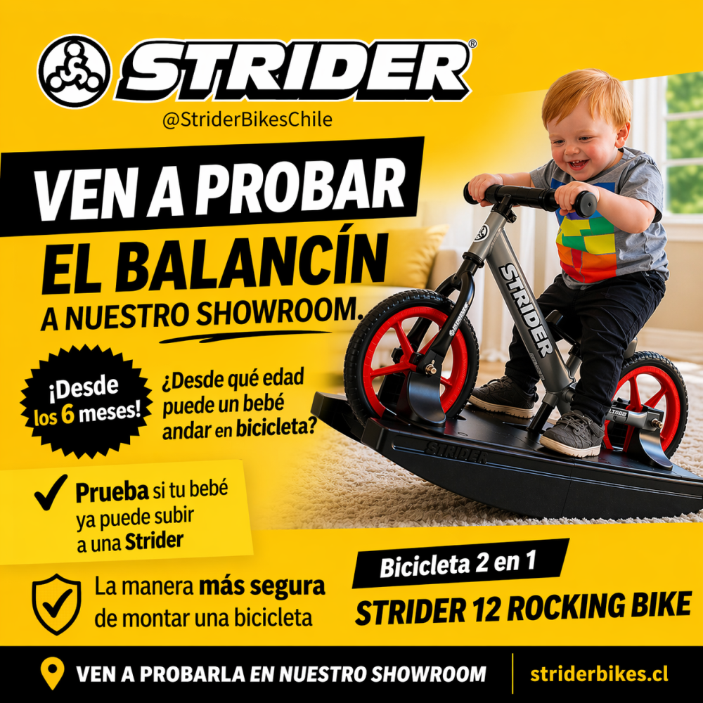 Strider Rocking Bike 2 en 1. ¡Ven a probarla a nuestro showroom!