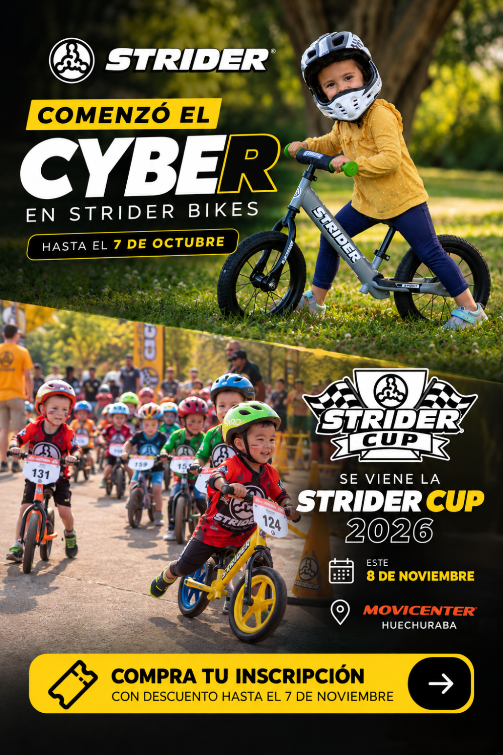 ¡¡¡Ya comenzó el Cyber de Strider Bikes!!!