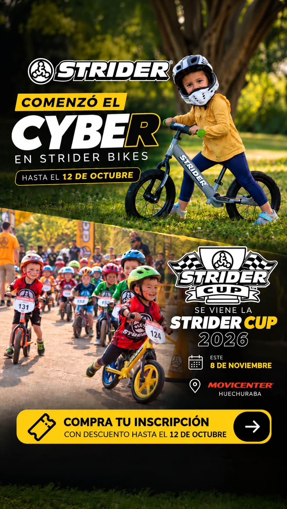 ¡¡¡Extendimos el Cyber de Strider Bikes hasta el 12 de octubre!!!