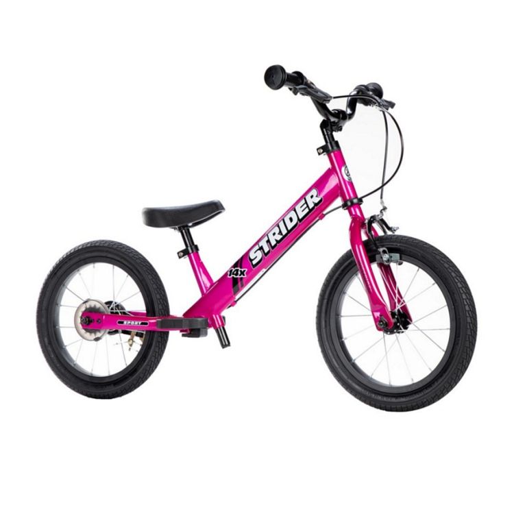 Strider 14X Sport Fucsia | Bicicleta de Balance Aro 14 Convertible | 3 a 6 años