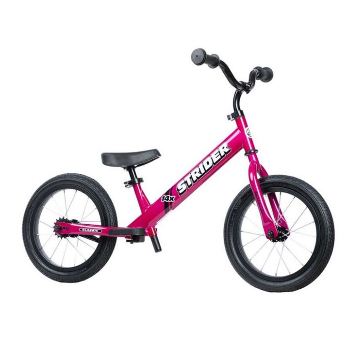 Strider 14X Classic Fucsia | Bicicleta de Balance Aro 14 Convertible | 3 a 6 años