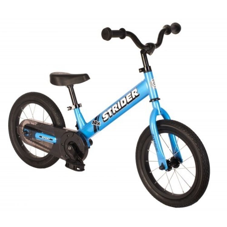 Strider 14X Sport Bicicleta Balance Azul Freno Contrapedal + Pedales