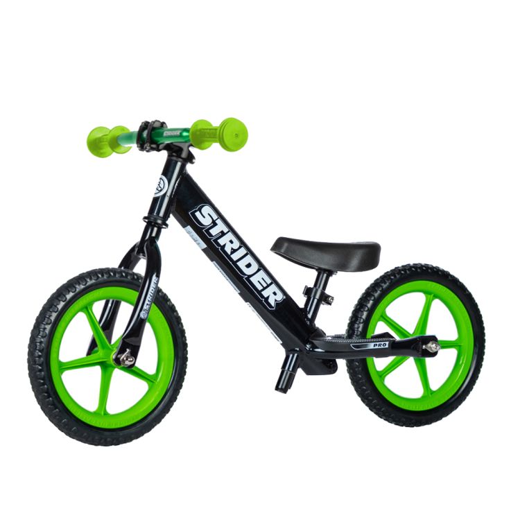 Stider 12 Pro Negra I Green Minigrips I Green Flat Handlebar I Green Ultra Light Wheels