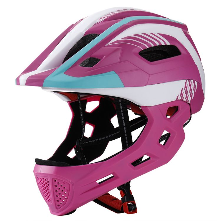 Casco Integral Desmontable Rosado Miniriders Certificado CE 52 a 56 cm.