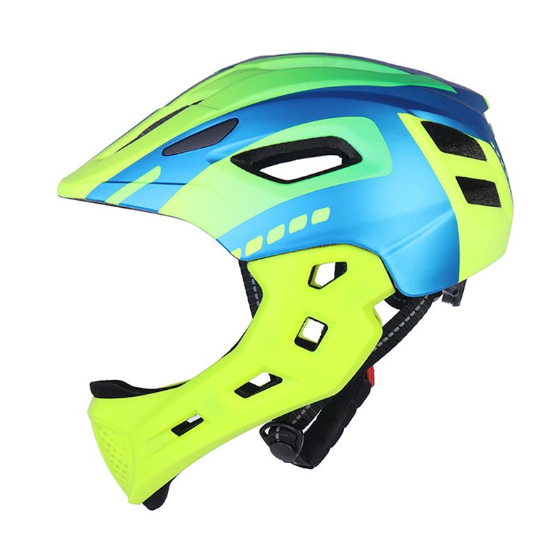 PREVENTA Casco Integral Desmontable Verde Miniriders Certificado CE 48 a 52 cm.